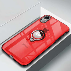 Ring Stand Case For iPhone X XS Max XR Cases Slim Soft Silicon TPU Clear Buckle Magentic Kickstand Back Cover Fundas