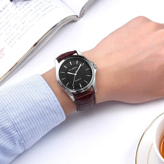 DISU Men Wrist Watch Leather Military Casual Analog Quartz  Business watch man watches mens 2019 relogios masculino
