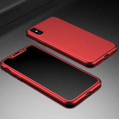 360 Degree Phone Cases For iPhone X 8 7 6 6s Plus 5 5s SE Case Ultra thin Hard PC Shockproof Armor Cover Shell Capa + Glass Film