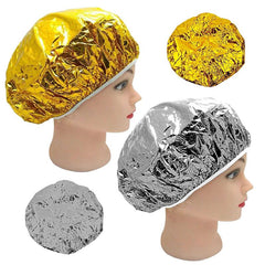 10pcs Suction Aluminum Foil Waterproof Ultra-thin Sets of Oil Bath Hoods Nourishing Dry Disposable Shower Cap Baking Oil Hair