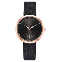 Beat Selling  Women's Watches Fashion  Golden Border Dial Ladies Quartz Wristwatch  Leather  Strap Clock Simple Reloj Mujer @50