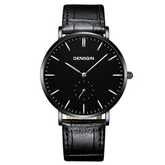 Man Wrist Watch Luxury Quartz Sport Military Stainless Steel Dial Leather Band wristwatch mens watches mens 2019 clock men