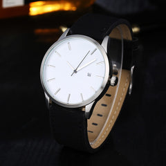 Men's Wrist Watch Popular Low-key Minimalist Connotation Leather Quartz Wristwatch Mens Reloj Hombre 2019 clock men