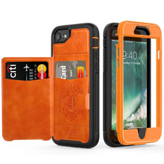 For iPhone 6 6S 7 8 Plus X XS XR XS Max Case Hybrid Tough Armor Slide Card Holder Cover Luxury Magnetic Flip Wallet Case