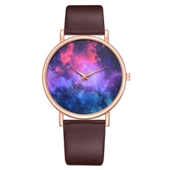 Unique Women's Watches Cosmic Vortex Dial Fashion Ladies Quartz Wristwatch Leather Strap Featured Clock Top Lvpai Bayan Saat@50