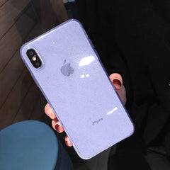Glitter Solid color Soft TPU Back Cover For iPhone 11 Pro X 6 6S 7 8 plus Case Transparent Phone Case for iphone XR XS Max Cover