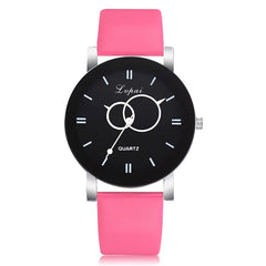 Minimalism Watches Women Circle Pattern Dial Ladies Simple Quartz Wristwatch Business Clock Leather Strap Relojes Para Mujer@50