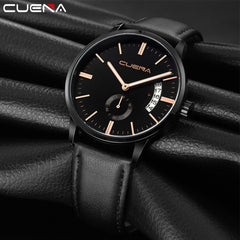 Men's Wrist Watch Military Leather Date Quartz Analog Army Quartz Business wristwatch mens  watches mens 2019 clock men