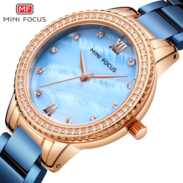 MINIFOCUS Fashion Women Watches Waterproof Stainless Steel Watch Woman Lady Women's Wristwatches Ladies Watches Top Brand Luxury