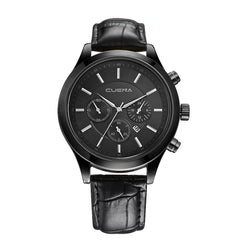Men's Watch Leather Military Alloy Analog Quartz  Business Date Wristwatch Mens Montre Homme 2019 zegarek meski orologio uomo