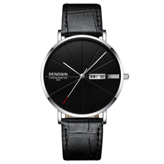 DISU Men Wrist Watch Luxury Quartz Sport Military  Leather Band watch mens big dial watches for men relogios masculino