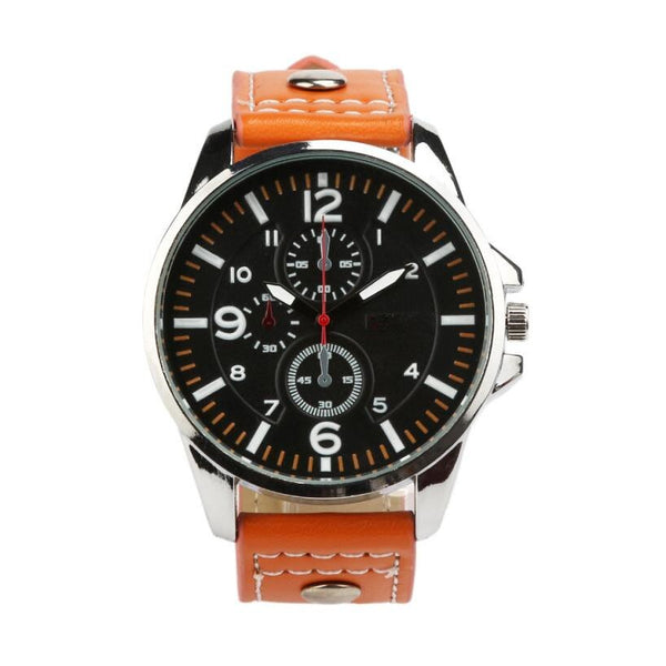 Mens Watches Sports Quartz Luxury Leather Watch Man big dial watches for men wristwatch mens Reloj Hombre 2019 relogio masculino