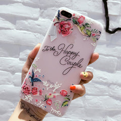 Fashion Flower Silicon Phone Case For iPhone 7 8 Plus Rose Floral Leaves Cases For iPhone X 7 6 6S Plus 5 5S SE Soft TPU Cover