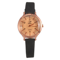 High Quality Women Watch Fashion Quartz Wristwatch Simple Clock Gemstone Glass Cut Solid Color Leather Strap Montre Femme@50