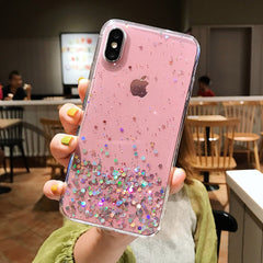 Fashion Glitter Bling Star Phone Cases For iphone 11 Pro MAX XS Max XR X 8 7 6 6SPlus Soft TPU Shining Sequins Transparent Cover