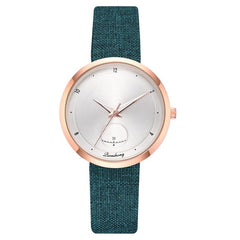 Beat Selling  Women's Watches Fashion  Golden Border Dial Ladies Quartz Wristwatch  Leather  Strap Clock Simple Reloj Mujer @50