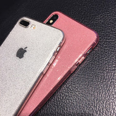 Glitter Solid color Soft TPU Back Cover For iPhone 11 Pro X 6 6S 7 8 plus Case Transparent Phone Case for iphone XR XS Max Cover