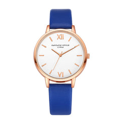 Modern Women's Watches Rose Gold Dial Fashion Ladies Quartz Wristwatch High Quality Leather Strap Casual Gift Clock Female@50