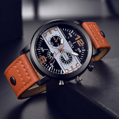 Men's watch Couple Leather Band Analog Quartz Round Business Wrist Watch Man watches mens 2019 relogios masculinos