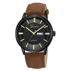 DISU Men Wrist Watch Sport Military Stainless Steel Dial Leather Band watches mens unique watch for men relogios masculino