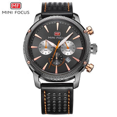 MINI FOCUS Famous Men Watches 2019 Luxury Brand Leather Watch Quartz Wrist Watch Male Chronograph Sport Watches For Men Clock