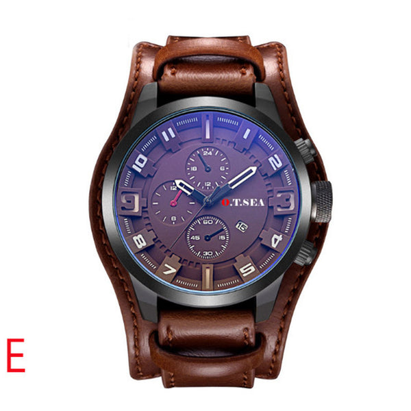 Men's Watch Fashion Three Eyes Calendar Leather Strap Quartz Watch Man Reloj Hombre 2019 Men Wristwatch Clock relogio masculino