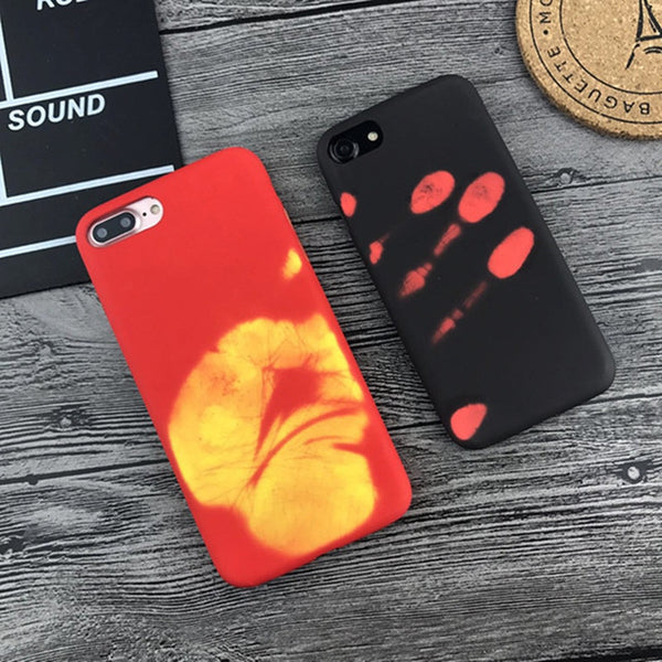 Capa For iphone 7 7 Plus Case Funny Thermal Sensor Cover For iphone 6 6s Plus Funda Fashion Physical thermal discoloration Shell