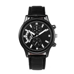 DISU Men Wrist Watch Retro Design Leather Band Analog Alloy Quartz watch man  vintage men wristwatch clock relogios masculino