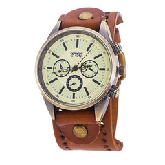 DIUS Men Watch  Casual Quartz Retro Three Big Dial Bracelet watches man vintage men wristwatch clock relogios masculino