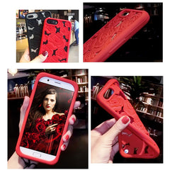 Fashion 3D Rose Hollow Phone Cases For iPhone X 8 7 6 6S Plus Case Elegant Roses Flower Soft Silicone TPU Back Cover Shell Coque