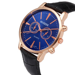 DISU Men Wrist Watch Retro Design Leather Band Analog Alloy Quartz Wristwatch Mens watches mens 2019 relogio masculino