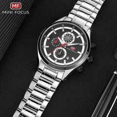 MINI FOCUS Luxury Brand Men Watches Stainless Steel Sports Watch Men Waterproof Analog Quartz Wristwatch Mens Relogio Masculino