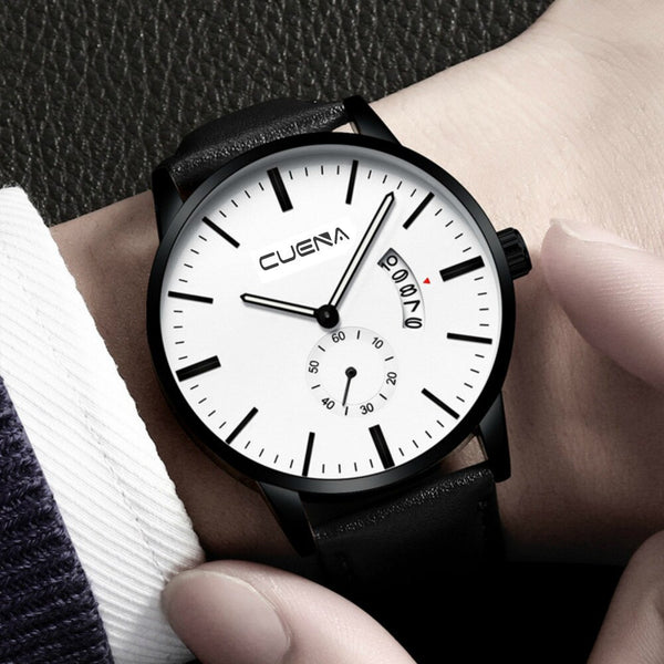 Men's Wrist Watch Military Leather Date Quartz Analog Army Quartz Business wristwatch mens  watches mens 2019 clock men