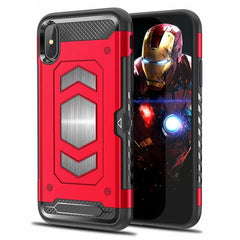Phone Case For Iphone X XS Max XR 6 6S 7 8 Plus Hybrid Armor Car Magnetic Suction Bracket Cases Rugged Soft Card Slot Cover