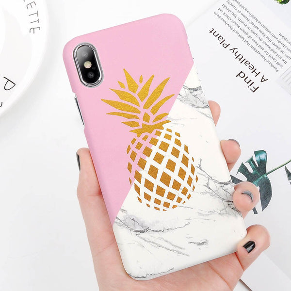 Ultra Thin Leaf Case For iPhone 8 7 6 6S Plus 5 s SE Fitted Cases Green Leaves Phone Cases Hard PC Cover For iphone X Shell Capa