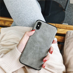 TIKITAKA Cloth Texture Soft case For iphone 7 Case For iphone 6 6s 7 8 plus X Xs max XR Thin Canvas Grid Pattern Phone Cases