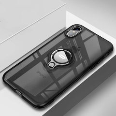 Ring Stand Case For iPhone X XS Max XR Cases Slim Soft Silicon TPU Clear Buckle Magentic Kickstand Back Cover Fundas
