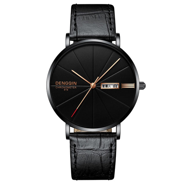 DISU Men Wrist Watch Luxury Quartz Sport Military  Leather Band watch mens big dial watches for men relogios masculino