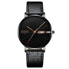 DISU Men Wrist Watch Luxury Quartz Sport Military  Leather Band watch mens big dial watches for men relogios masculino