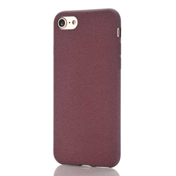 Fashion Simple frosted matte Phone Cases For Iphone X 8 7 6 6s Plus Fundas Soft Ultra Thin Back Cover Black Gray Blue Wine Red