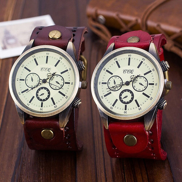 DIUS Men Watch  Casual Quartz Retro Three Big Dial Bracelet watches man vintage men wristwatch clock relogios masculino