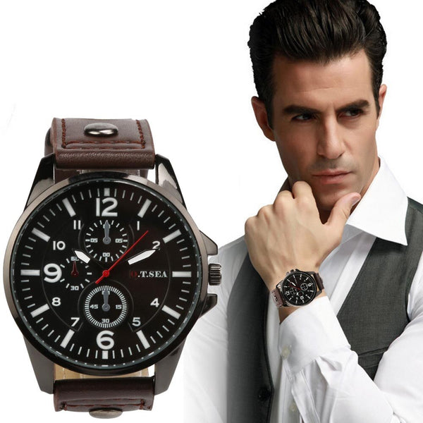 Men's Watch Sports Quartz Luxury Leather Watch Man new arrival in men wrist watches mens watches Reloj Hombre 2019