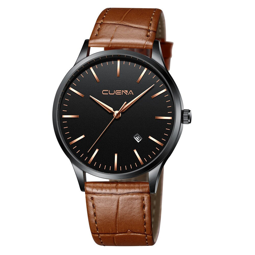 Men's Wrist Watch Sport Stainless Steel Case Leather Band Quartz Analog Watch Mens Watches Mens 2019 Men Wristwatch Clock