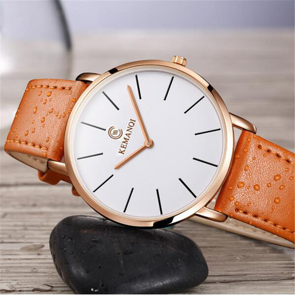 KEMANQI Ultra-thin 6.5mm Watch Men's Elegant Fashion Watches Simple Business Men Quartz Watches Roman Masculine Male Clock reloj