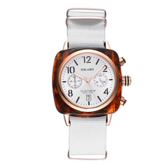 Men Watch Luxury Temperament Square Dial Canvas Watchband Analog Quartz Watch Man Reloj Hombre 2019 Men Wristwatch Clock