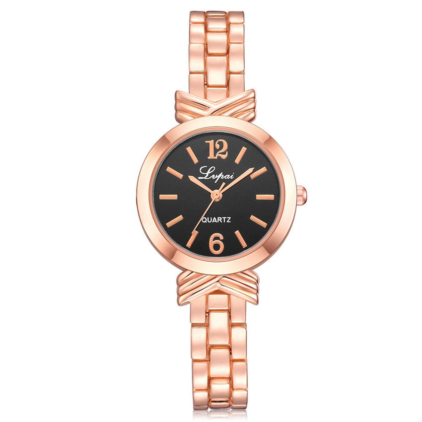 Classic Style Women Watches Rose Gold Digital Dial Ladies Quartz Wristwatch High Quality Alloy Strap Clock Dress Montre Femme@50
