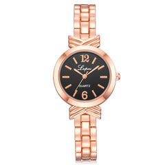 Classic Style Women Watches Rose Gold Digital Dial Ladies Quartz Wristwatch High Quality Alloy Strap Clock Dress Montre Femme@50