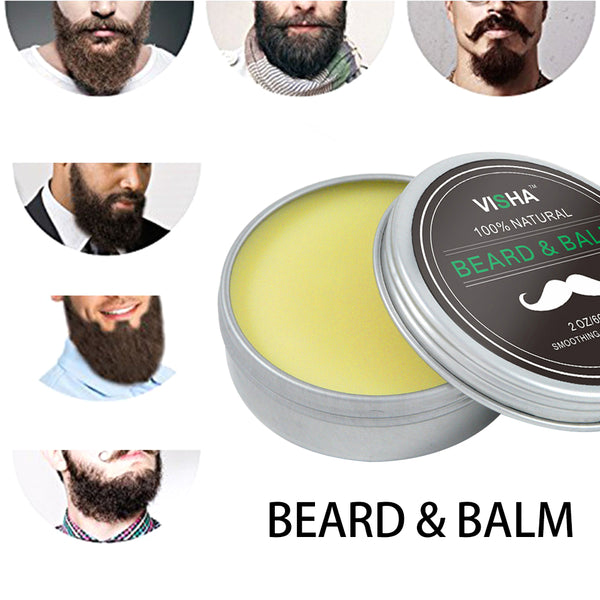 Beard Balm Natural Organic Men's Beard Cream for Beard Growth Care Fresh and non-greasy Nourish hair Styling Aftershave TSLM2