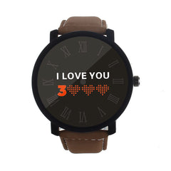 Man And Women Watch I LOVE YOU 3000 Fashion Quartz Simple Leather Belt Watches Mens 2019 Men Wristwatch Clock zegarek meski