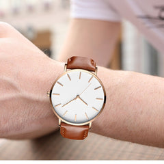 Men's Women Watches Betreasure Ultra Thin Luxury Leather Casual Quartz Wristwatch Mens moda mujer 2019 heren horloge